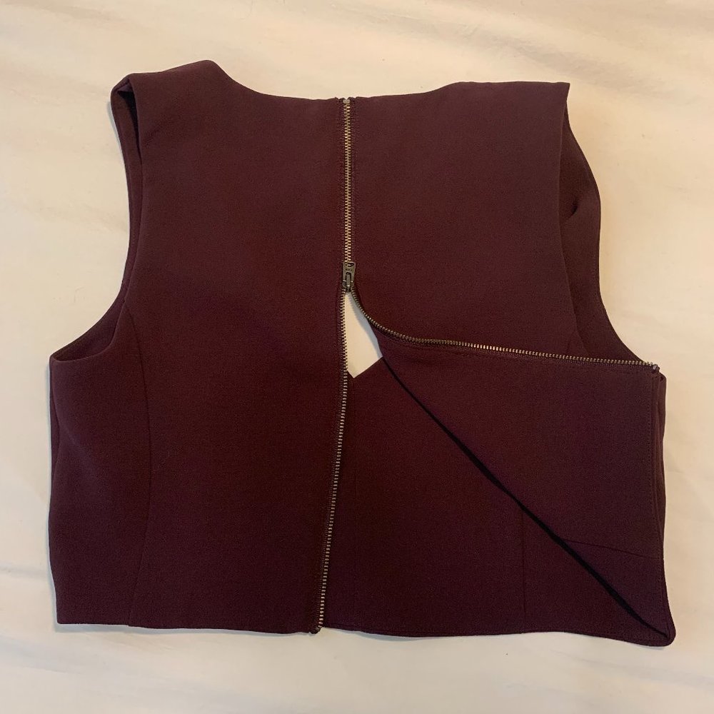 Wilfred Structured Deep V Crop Top - Picture 5 of 6